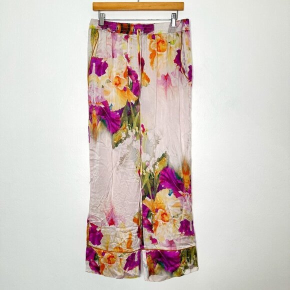 APO3 Floral Silky Flowy Leg Pants Size 44 (US size L) - Picture 1 of 6